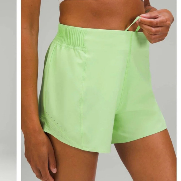 Lululemon Hotty Hot High-Rise Short 4" *Special Edition Scream Green Light Size - Picture 1 of 9